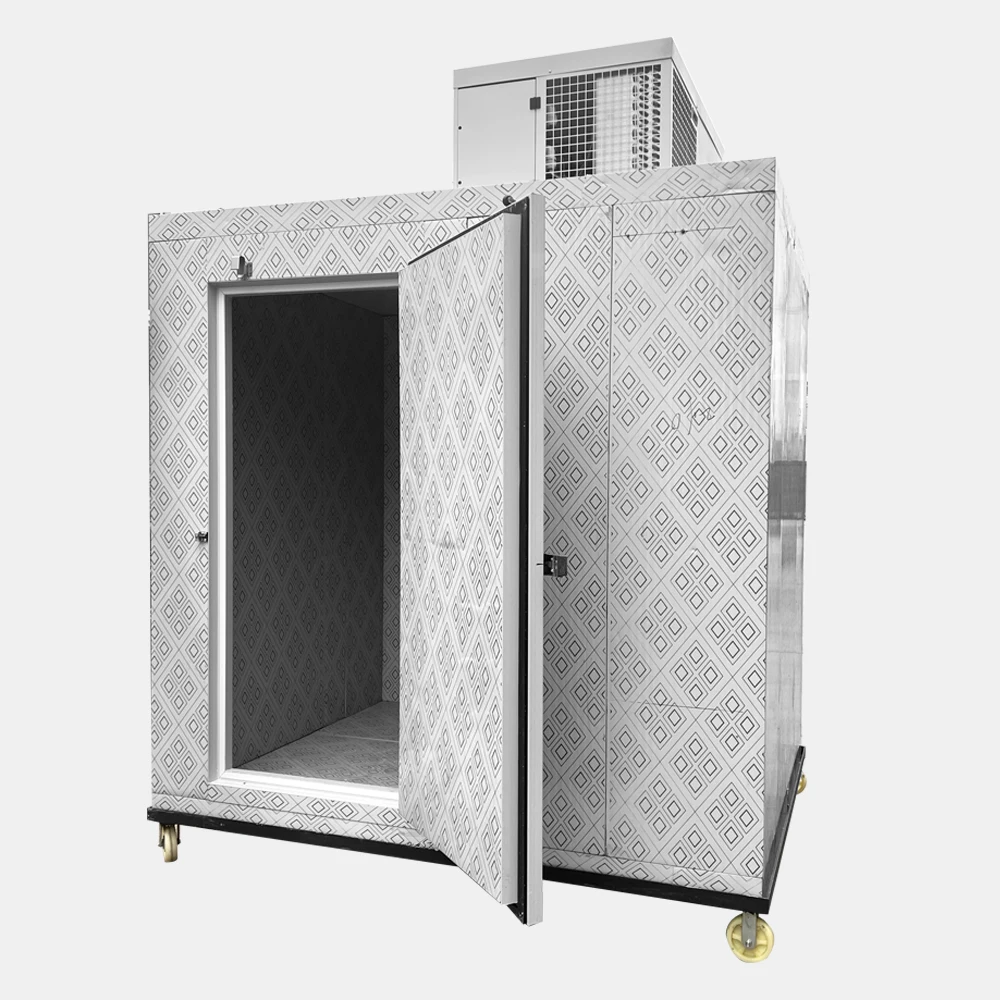 Mobile cold storage A cold storage unit used for transporting fruits and vegetables