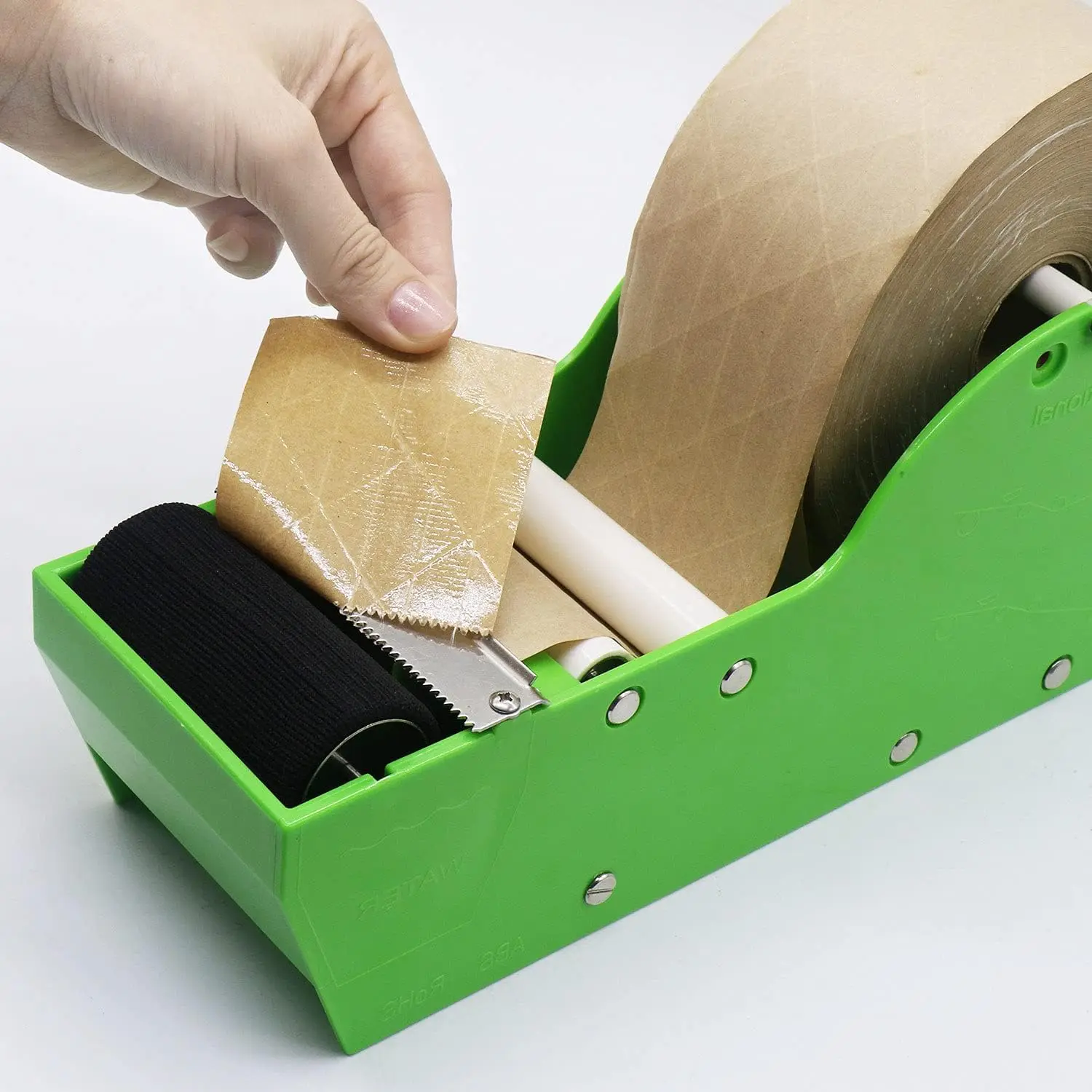 Light Weight Portable Packing Tape Water Activated Tape Dispenser Reinforced Kraft Paper Tape Gum Cutter