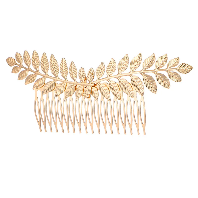 Fashion Baroque Hair Accessories Cheap Metal Tree Leaves Hair Comb For Girls Birthday Gift
