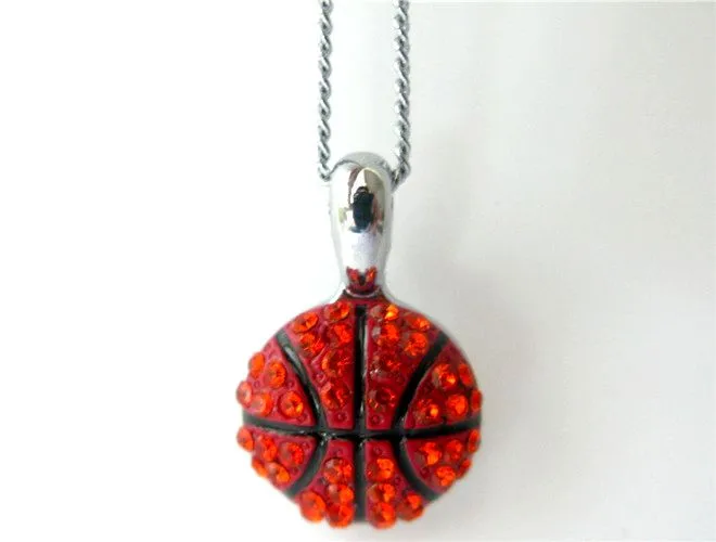 Fashion Alloy Rhinestone Baseball Football Jewelry Pendant Dangle Charms For women DIY Jewelry Pendant