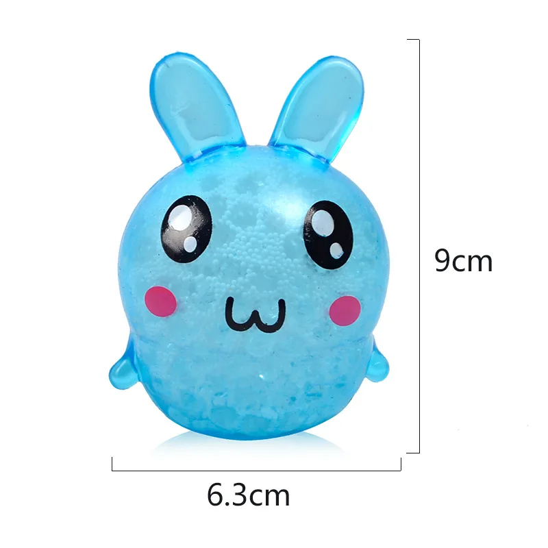 Easter Cute TPR Water Bead Squeeze Rabbit Toys Squishy Bunny Soft Stress Ball For Kids