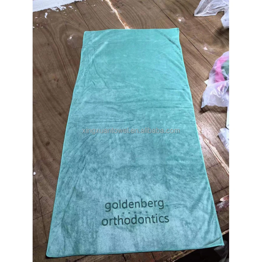 wholesale sweat absorbing printed microfiber sport fitness towel custom gym towel