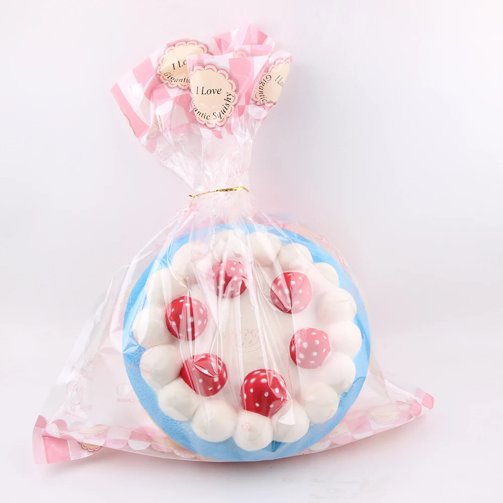 Полиуретановая пена красочная клубника торт игрушка Большой торт Squishy