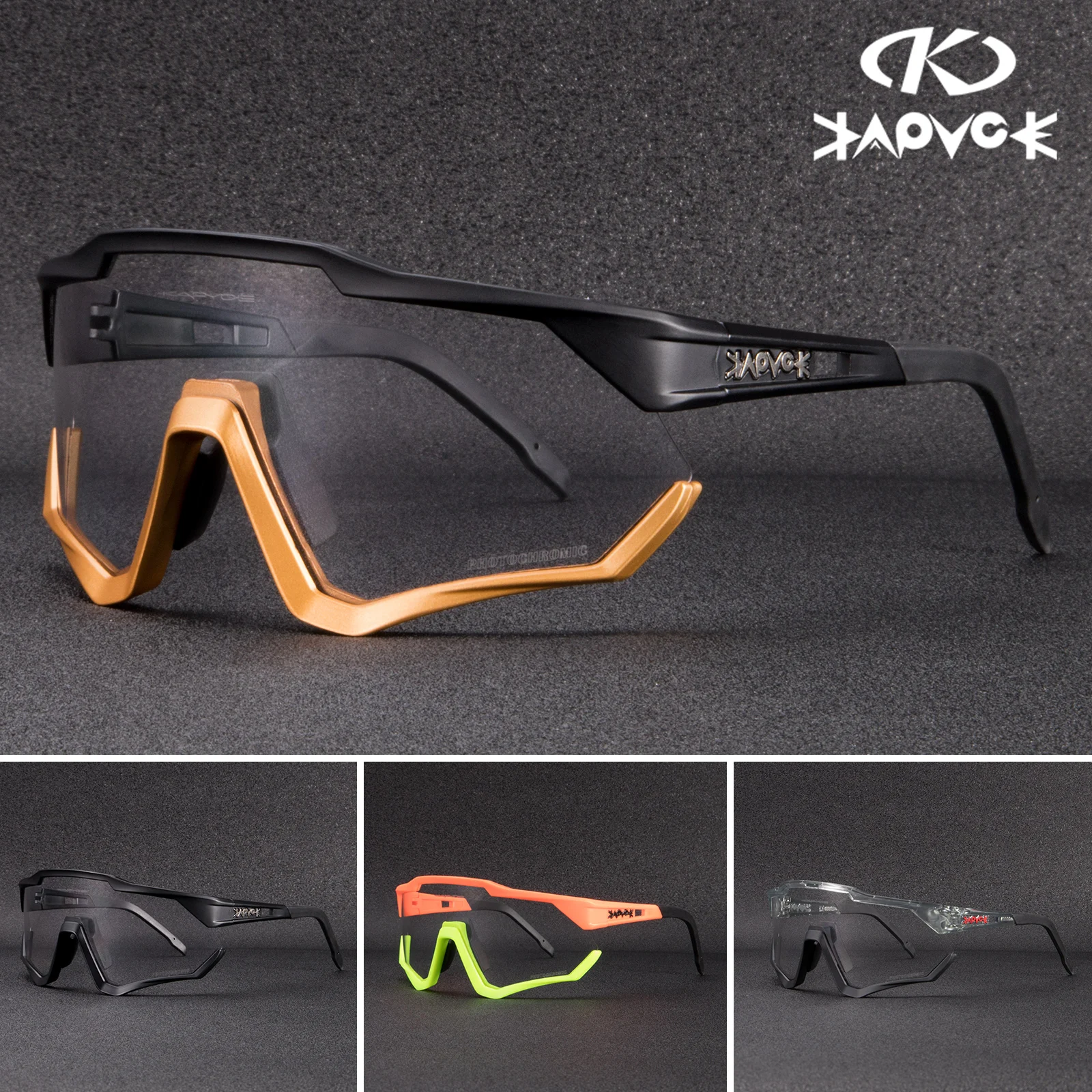 New 2022 Photochromic Men Outdoor Mountain Cycling Eyewear Road Bike Protection Glasses Windproof Sport Sunglasses