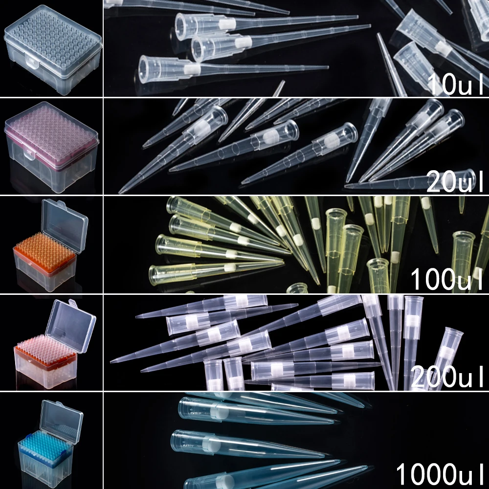 Rnase dnase, 96 наконечников, универсальные градиентные наконечники, стерильный фильтр, пипетка, коробка наконечников 10ul 200ul 1000ul