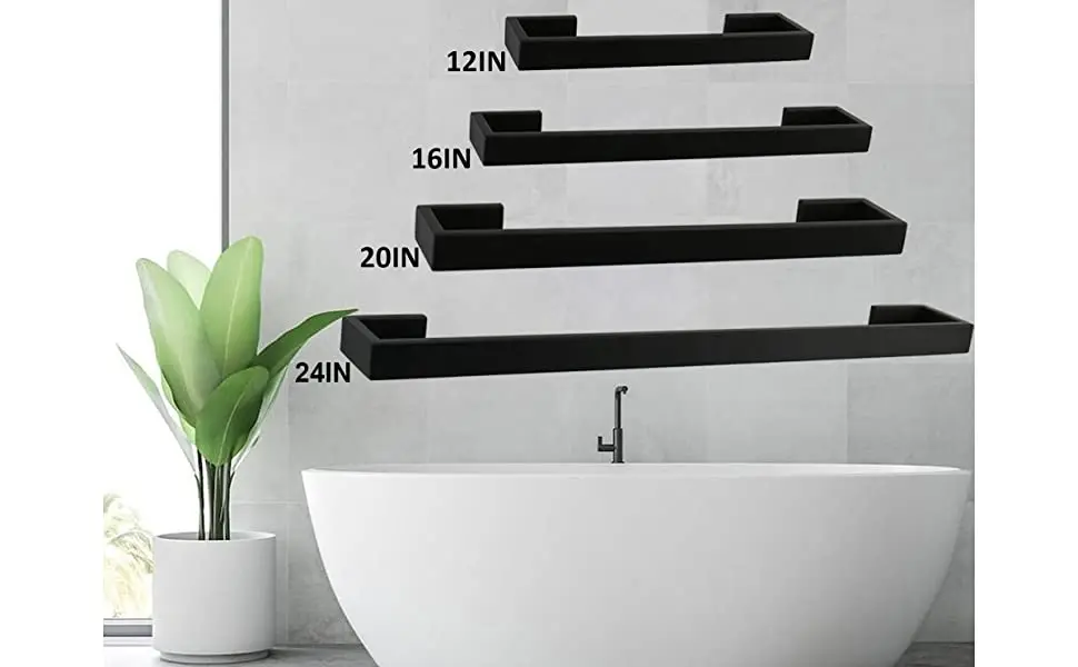 Factory Customization  Different Size Ultra Light Metal  Self-adhesive  Bathroom Towel Rack with Hook