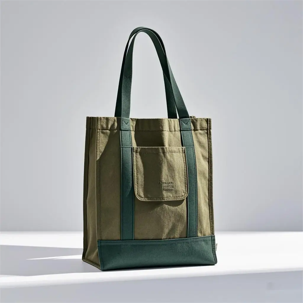 custom Print Logo Cotton army green Shopping Canvas Tote Bag Custom Logo Canvas Cotton Eco Friendly Handbag Beach Bag