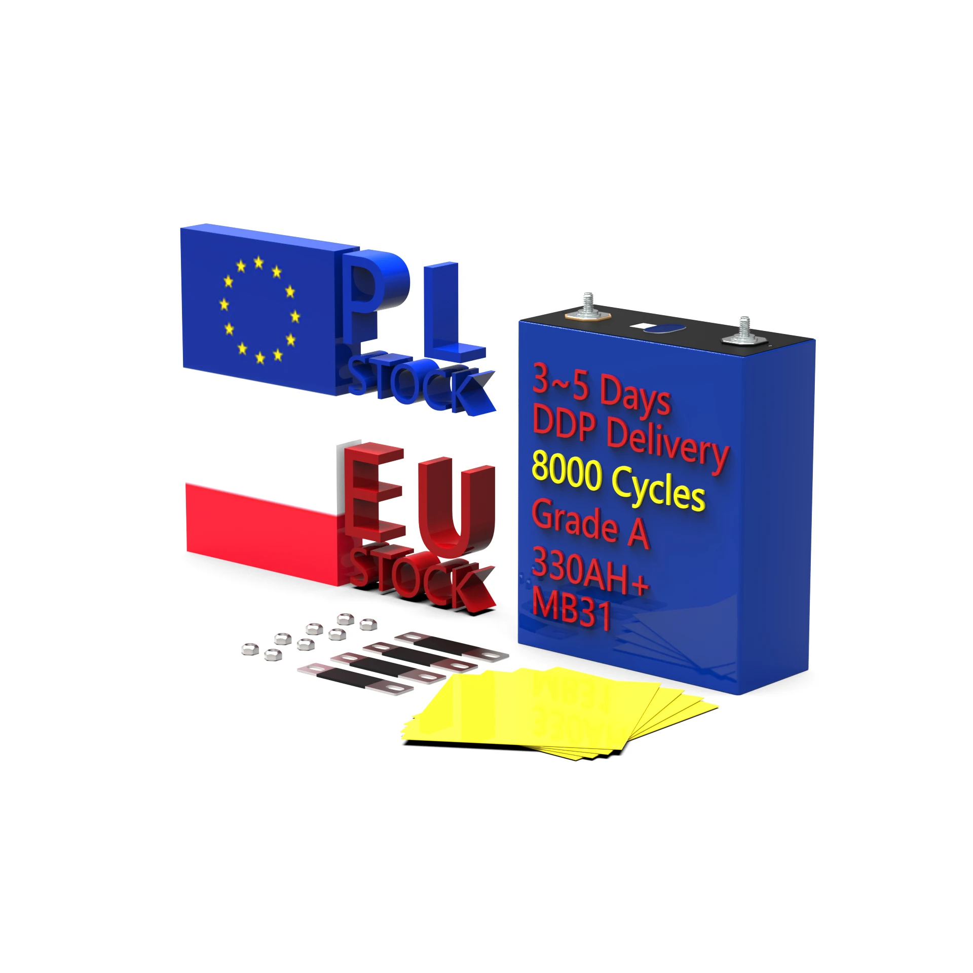 Wistek EU Stock солнечная энергетическая система призматические литий-ионные батареи 314Ah 280Ah 3 2 V плоская литиевая батарея