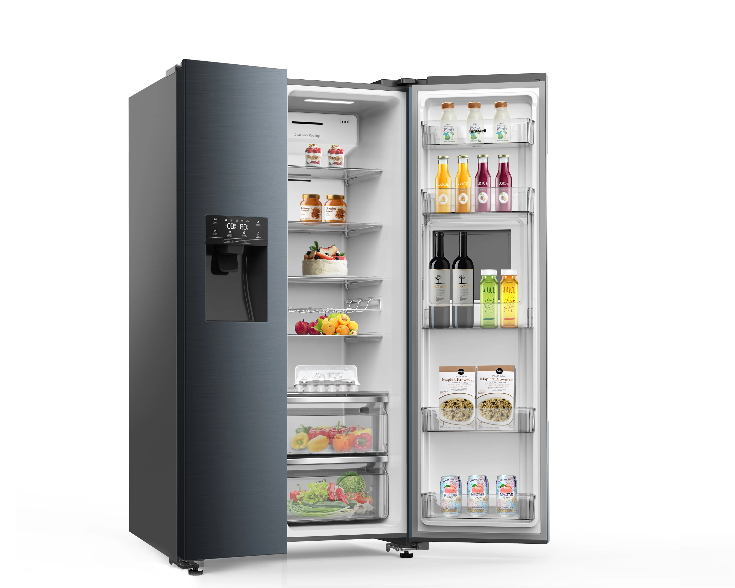 220v 50hz ice maker refrigerator with ice maker water dispenser