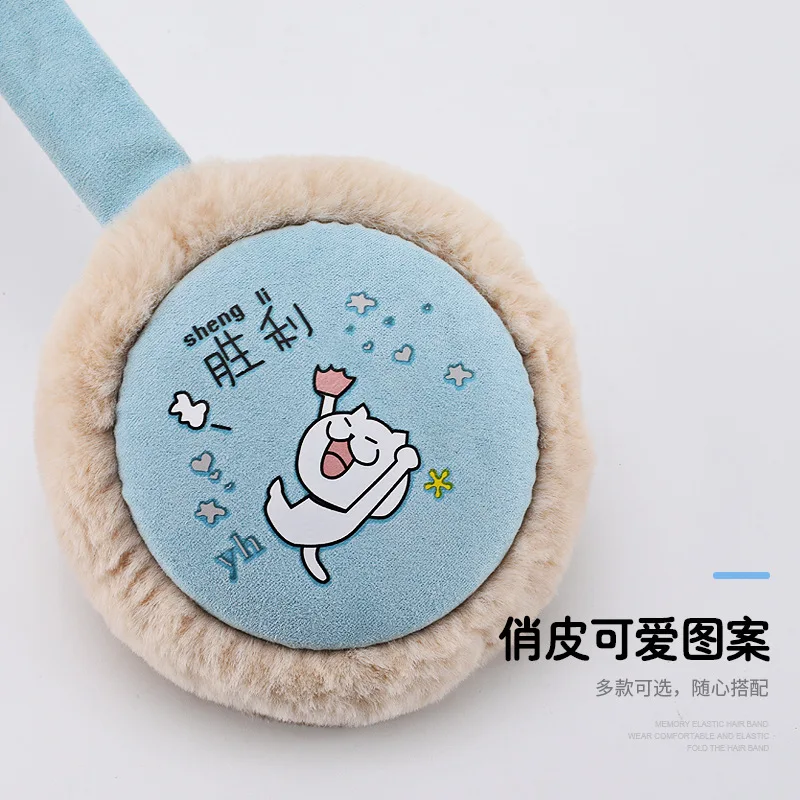 Winter warm earmuffs ladies foldable earmuffs cute cartoon Korean version plush plus velvet windproof ear warmer