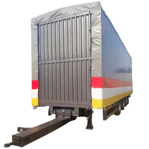 Liangshan Factory Bpw Saf 3 Axle 3 Axle 30ton Full Trailer Cargo Fence Full Trailer Side Wall Semi Trailer With Drawbar