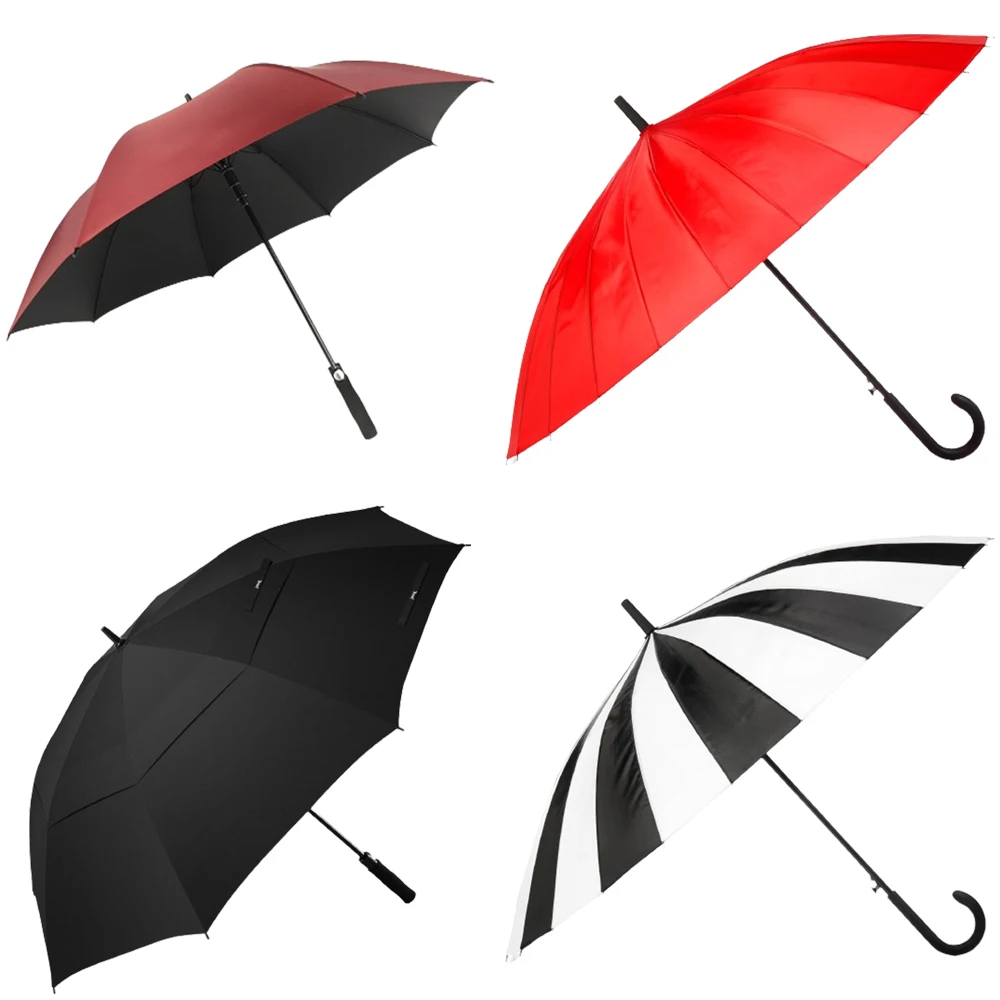 Automatic Open 29Inch 30Inch Extra,Large Double Canopy Vented Design Windproof Golf Umbrella with Company Logo Printing/