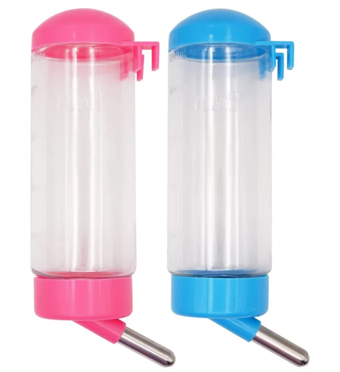 Plastic 500ML 350ML rabbit water bottle no drip hanging on the cage PH-126