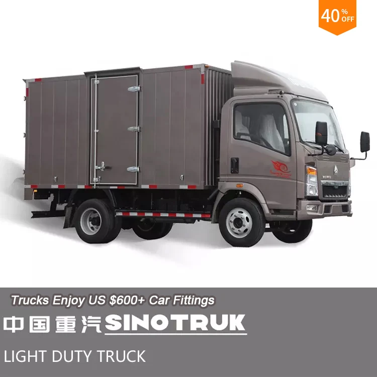 Sinotruk Howo 5 Ton 4x4 Light Lorry Cargo Truck for Light Duty Box Cargo Truck