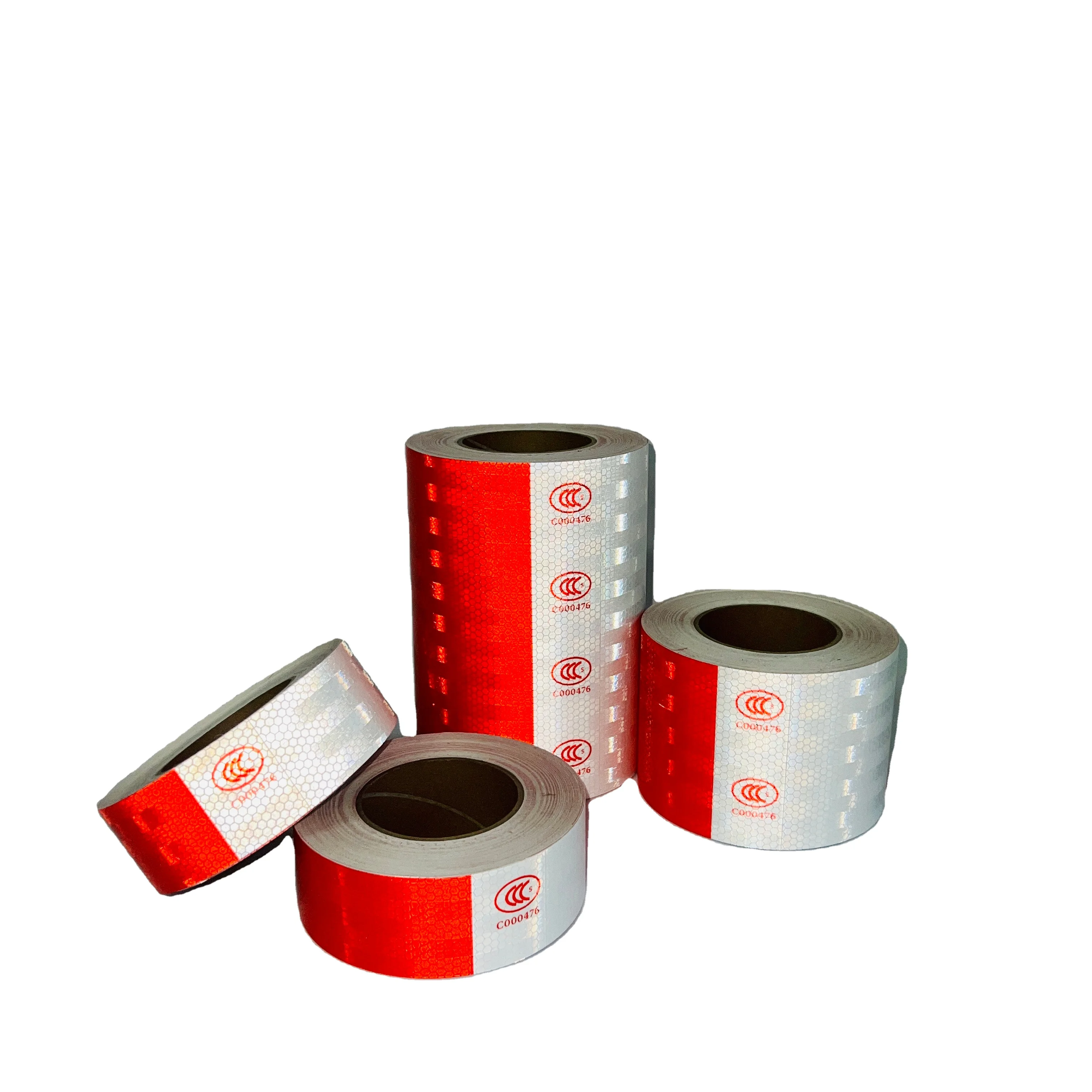 High Quality Waterproof Adhesive Dot C2 Red And White Trucks Trailer Safety PET Safety Truck Sticker