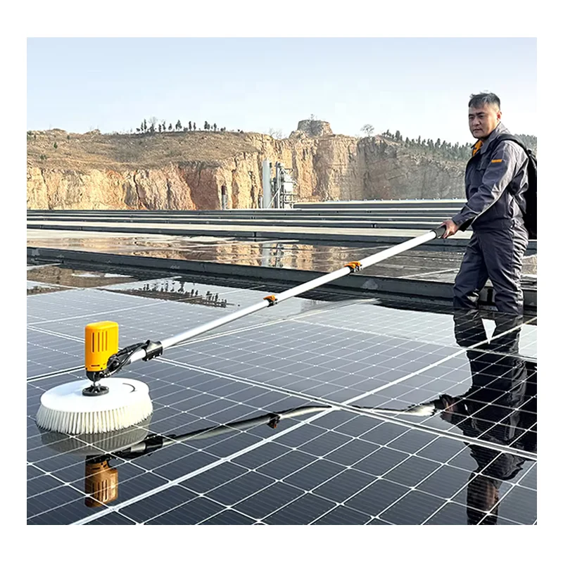 Factory Price Solar Panel Cleaning Brush Rotating Water Powered Rotating Solar Cleaning Brush photovoltaic Plate Cleaning Brush