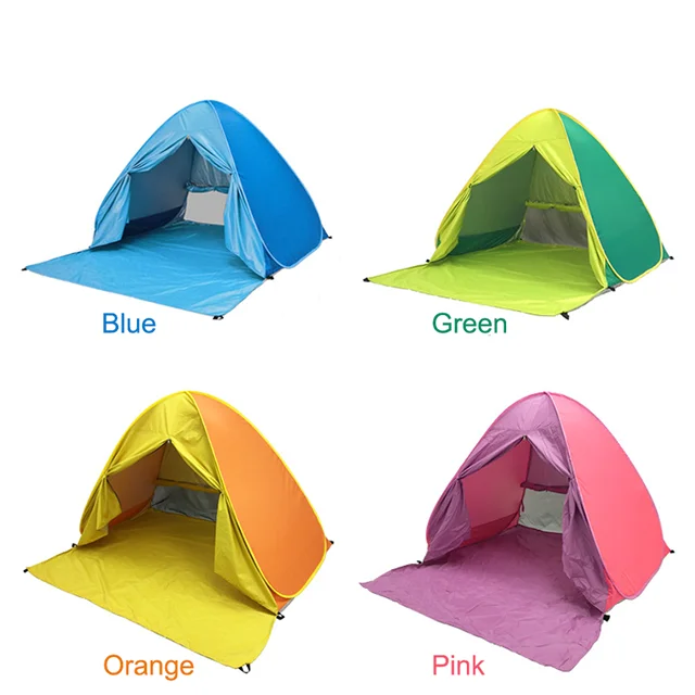 Оптовая продажа, Автоматическая мгновенная Складная уличная детская пляжная Солнцезащитная шторка Cabana, Пляжная палатка, солнцезащитное укрытие с занавеской