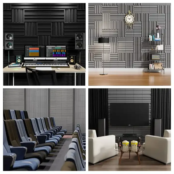 Self-adhesive Soundproof Foam Panels Acoustic Foam High Resilience Sound Proofing Padding For Wall Sound Absorbing Panels