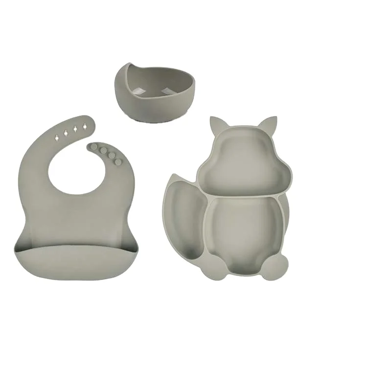 
custom logo printed soft adjustable food grade bpa free Silicone Baby Bibs waterproof with food catcher for babies 