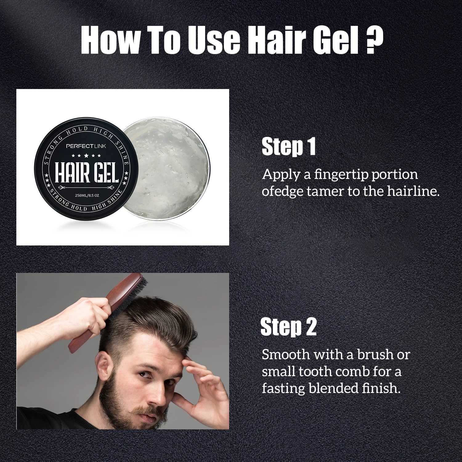 Customize Wholesale Strong Hold Hair Gel Wax For Men Long lasting Hair Wax For Hair Styling Edge Control Gel