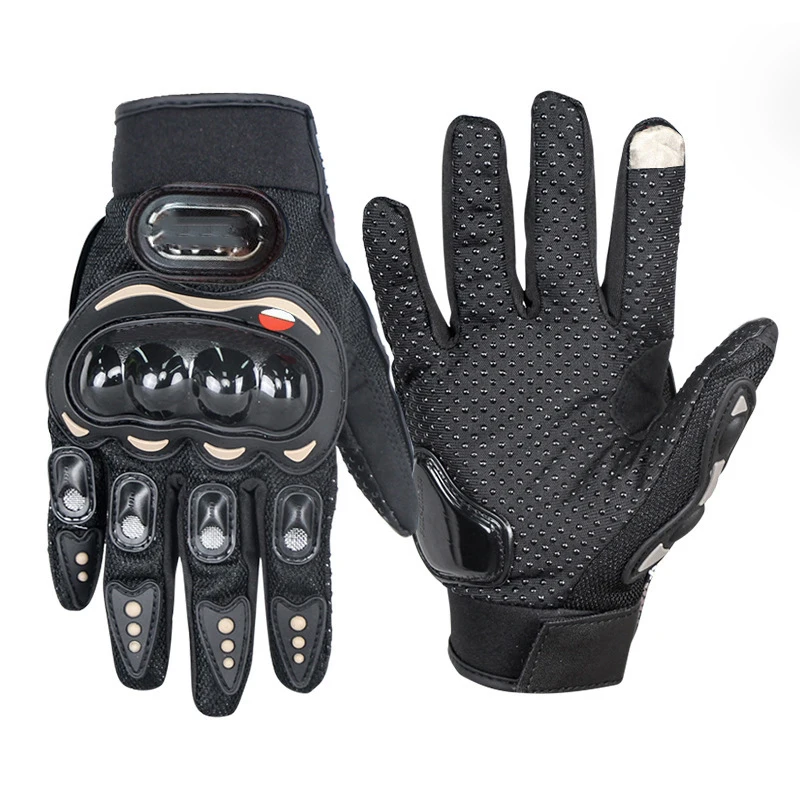 Breathable Shock Absorption Mesh Motorcycle Gloves Touchscreen Hard Knuckles Riding Bicycle Motorbike Power Sports Racing Gloves