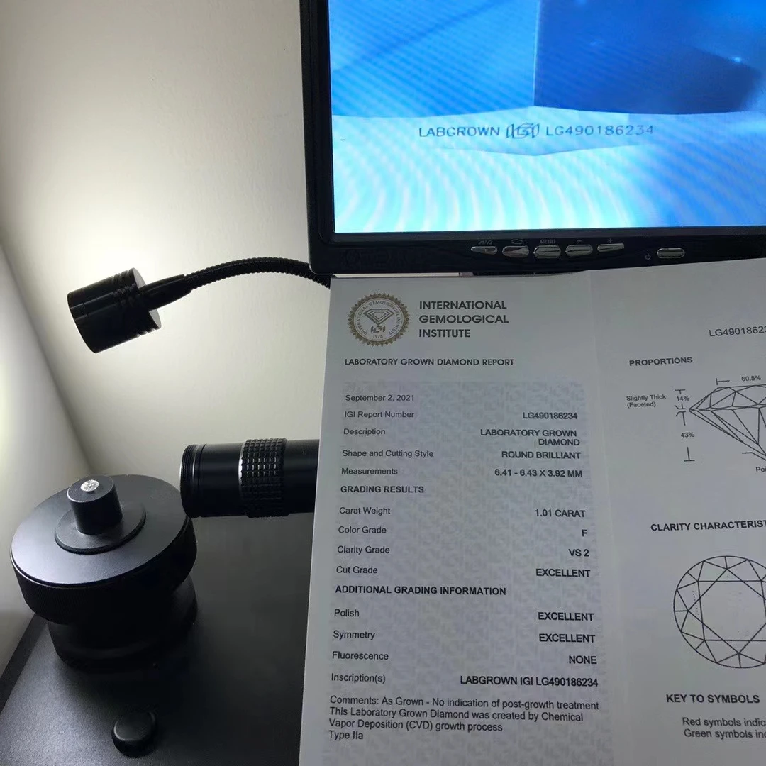 Lab grown cut polished white cvd diamond hpht cvd loose diamonds