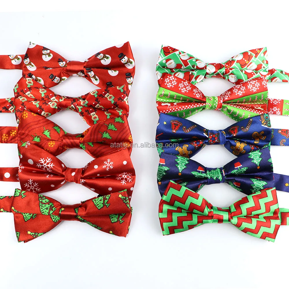 Christmas adults bow knot snow deer boys and girls pet butterfly party accessories gifts