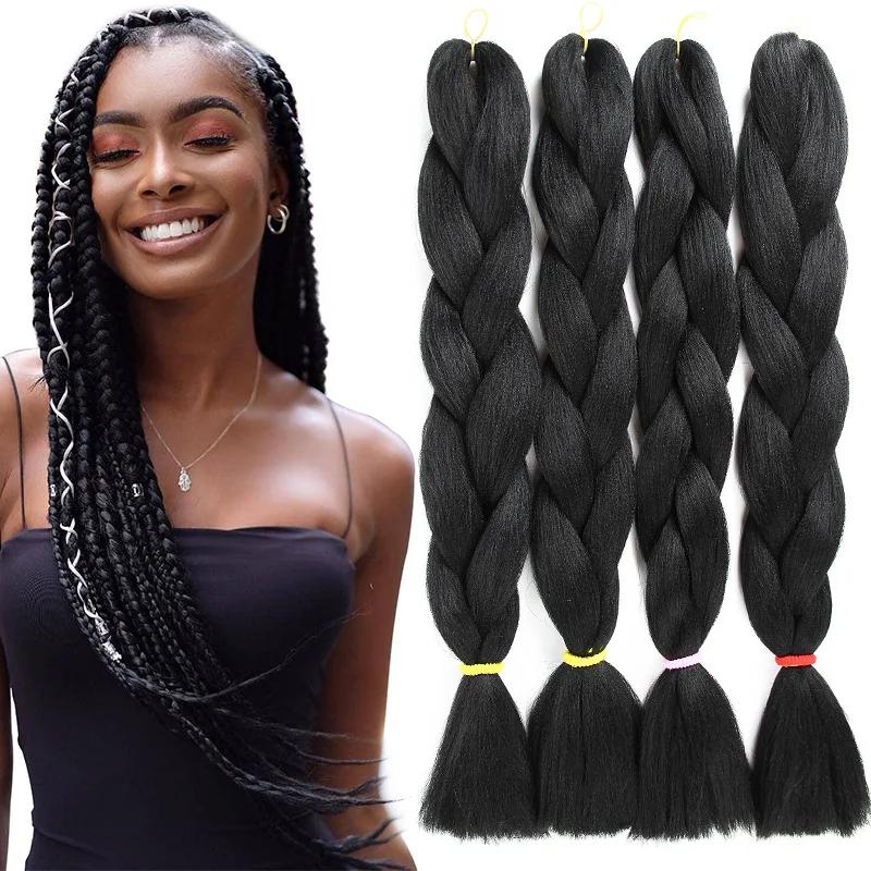 Wholesale African knotless Box Braiding Hair Wig Glueless Synthetic Hair Vendors Full Lace Front Braided Wigs for Black Women