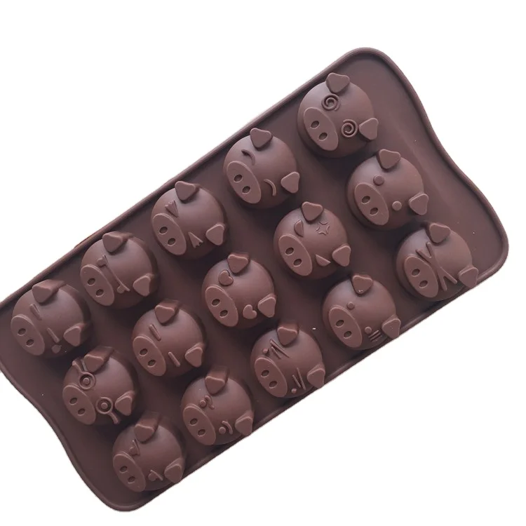 Saffron Pig silicone rubber for chocolate candy gummy molds Handmade Chocolates for Kids silicone mold pig