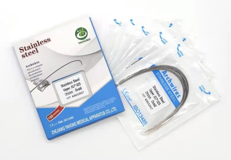 orthodontic dental brackets buccal tube arch wire Molar bands elastic rubber bands