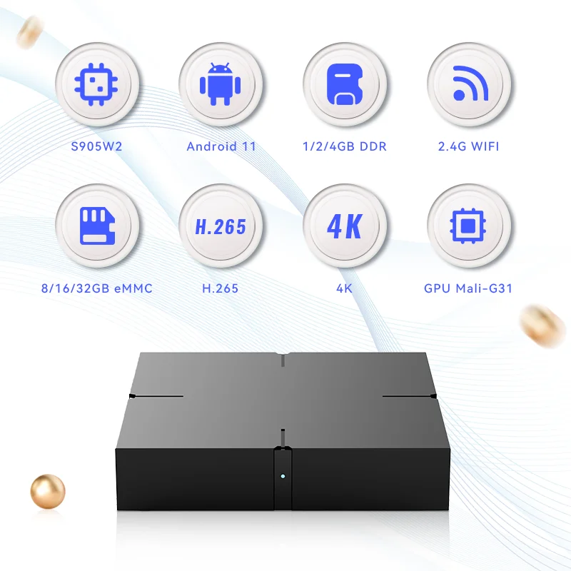 Free OEM 4K Android TV Box Amlogic S905W2 2GB 4GB 8GB 16GBSmart TV 4K For Smart TV Box