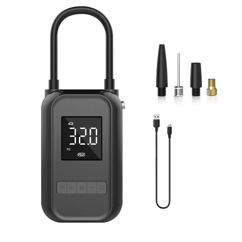 Portable Tyre Inflator 12V Wireless Air Compressor 150PSI Electric Inflatable Pump 1500mAh for Motorcycle Bicycle Car Tyre Balls