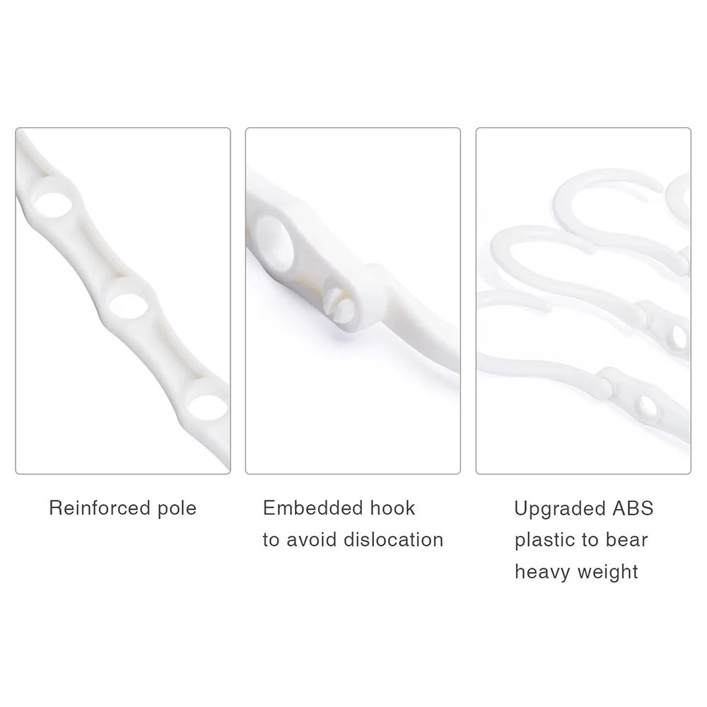 Factory Wholesale White Plastic Magic Multi Port Folding Magic Hanger