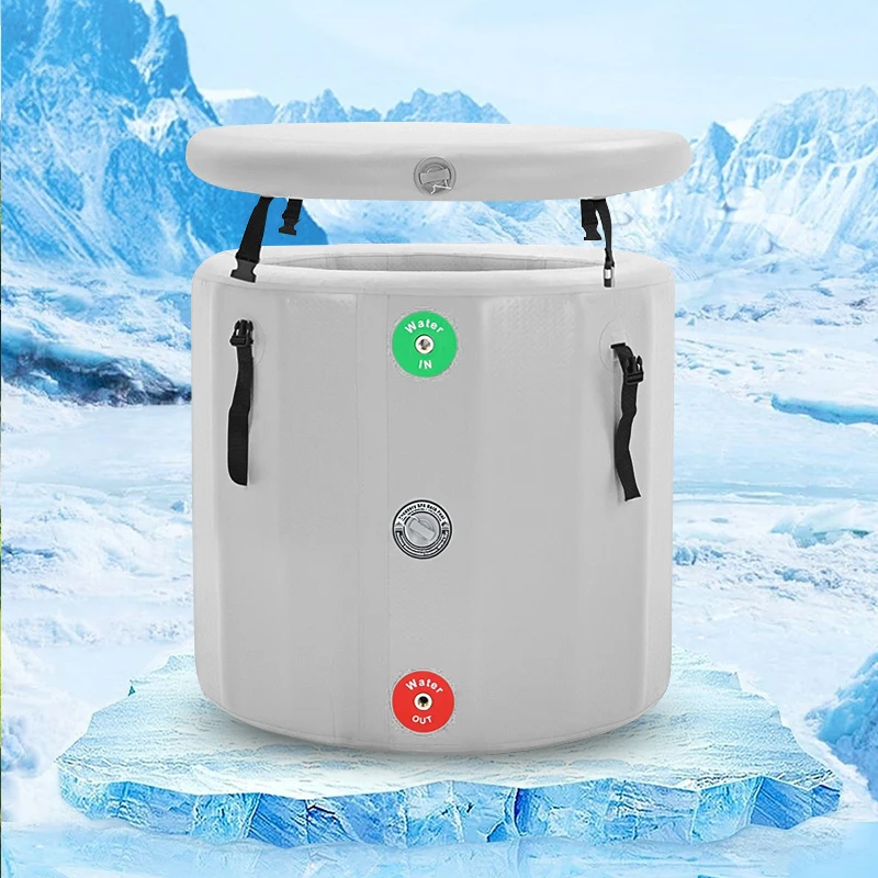 Home Inflatable Insulated 1 Tubs 480 Qt Vertical Ice Bath Tub Foldable Barrel Cold Plunge Cooler Hot Spas Bathtub For Sale Cheap