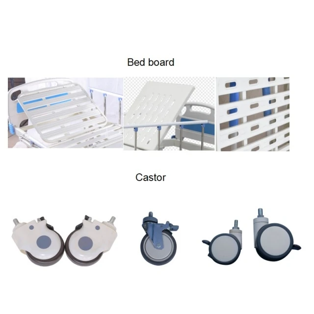 Hot selling ABS head board manual two crank hospital bed for clinic and hospital