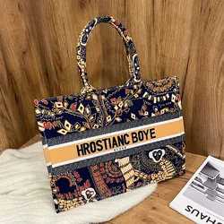 Новинка 2021, модные холщовые вместительные сумки для женщин, сумки через плечо с принтом и сумка для покупок