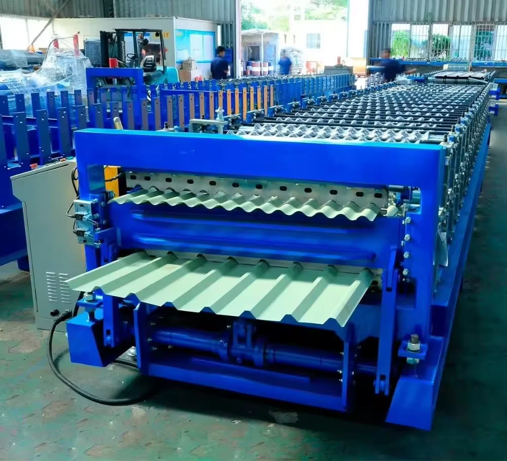 Aluminum Glazed Roofing Tile Color Steel Sheet Roll Forming Machine Used/New with Motor Pump Gear Roller for Building Use