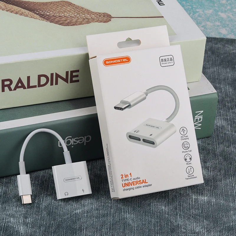 Адаптер USB C a-коннектор для наушников с дополнительным аудио адаптером и зарядки rapida tipo