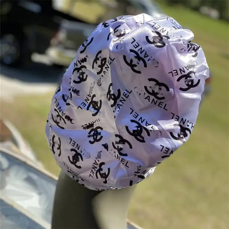 
No MOQ fashion silk custom caps satin designer bonnets women 