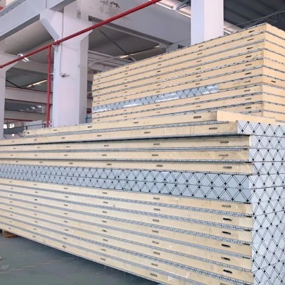 Factory Direct Supply Walls and Roof PU Polyurethane Insulated Foam Sandwich Panels for Cold Room Storage