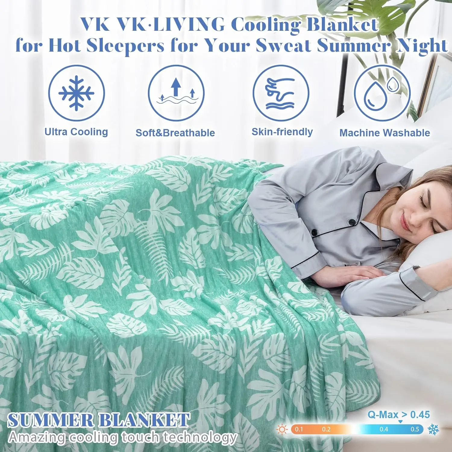 China Factory Lightweight Double Sides Cooling Thin Blankets for Night Sweats Bamboo Summer Blankets For Adult