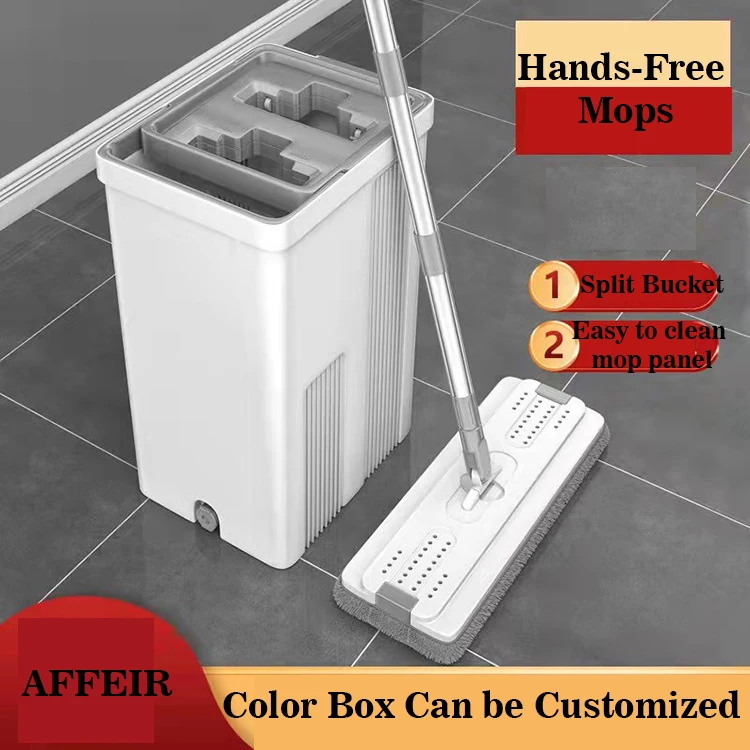 2023 New microfiber wet and dry Cleaning Mop Bucket360 wash flat mop bucket for floor cleaning magic mop