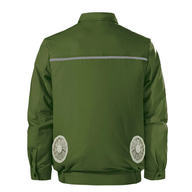 
Air Conditioned Pure cotton Fan Cooling Jacket breathable summer outdoor working clothes with Rechargeable Battery 