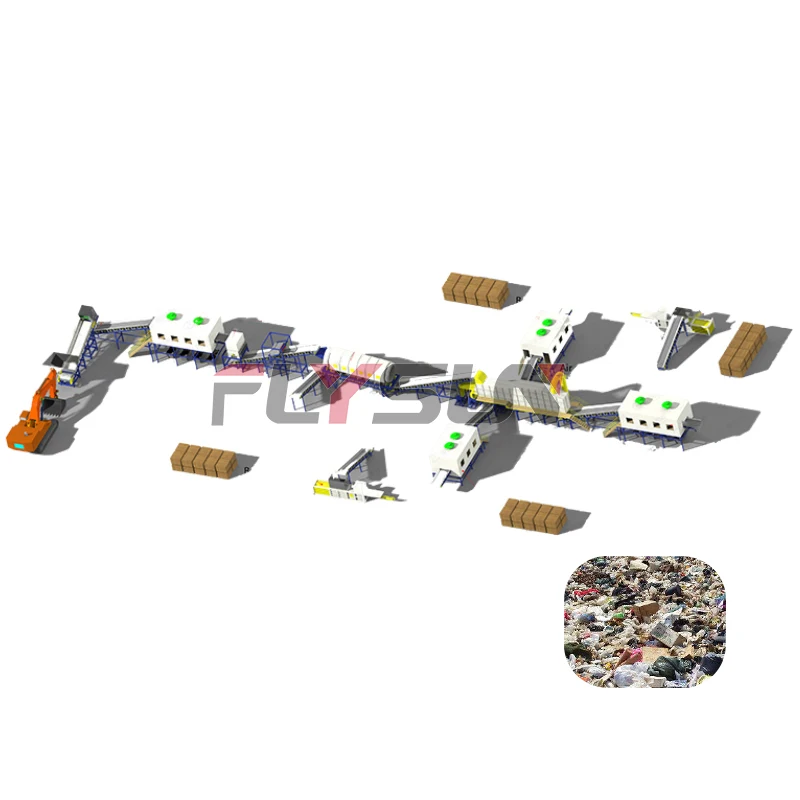 Умная городская установка для отбора твердых отходов машина переработки мусора/сортировочная