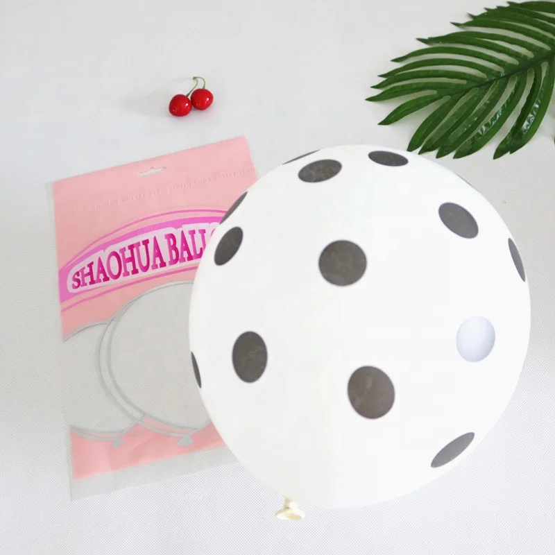 Cheap Big Clear Latex polka dots Printing Ballon Party Pink Polka Dot Balloon