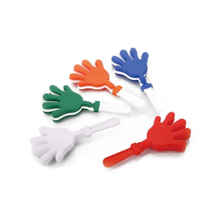 Promotion Gift Noise Maker Handle Finger Plastic Shaking Cheering Toy Hand Shaped Clapper For Party