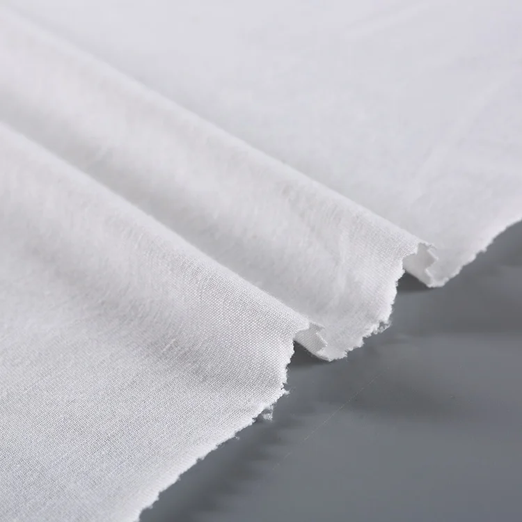 2021 Hot selling custom knit optic white jersey 65 polyester 35 cotton fabric knit jersey for garment