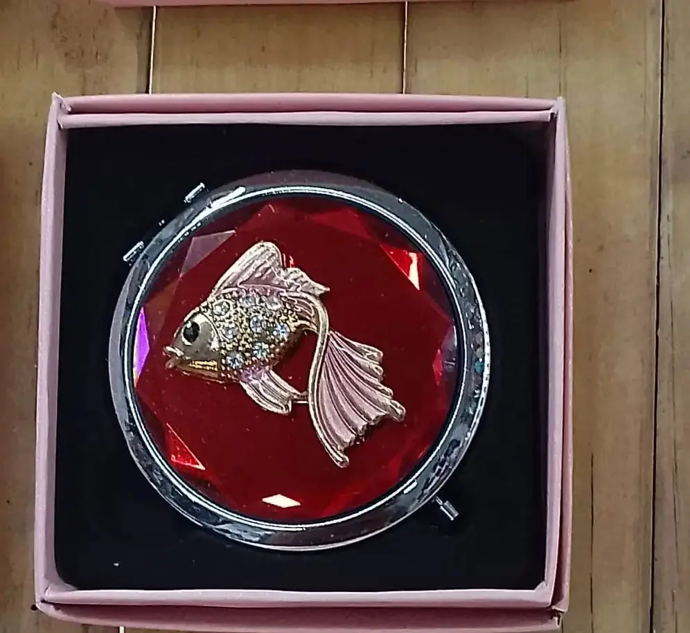 tourist souvenirs sea beach gift fish mirror flower pocket mirror sea star gift crystal mirror