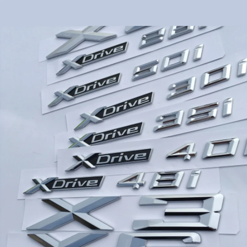 ABS material Four-wheel drive label tailgate rear label side logo For BMW G20 G30 G01 G02 G05 G06 G07 35i 20i 28i 30i 35i 48i