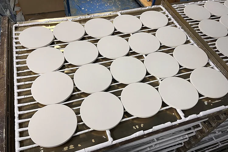 Wholesale custom printed sublimation ceramic coaster with cork back Round Square Blank cork ceramic absorbent coaster for drink